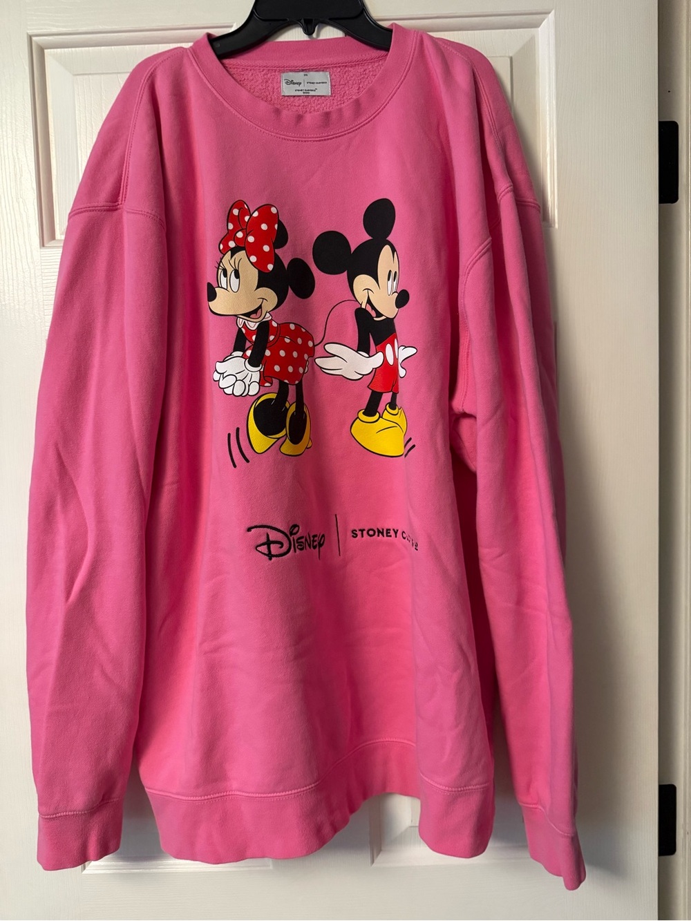Disney x Stoney Clover Lane Pink Minnie & Mickey Crewneck Sweatshirt